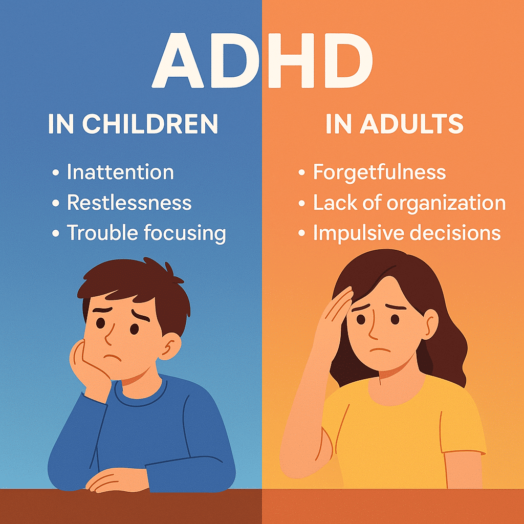 نشانه‌ها و علائم ADHD