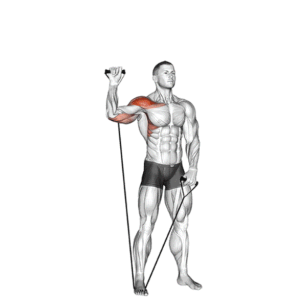 Standing Dumbbell Lateral Raise 12 Band Single Arm Shoulder Press