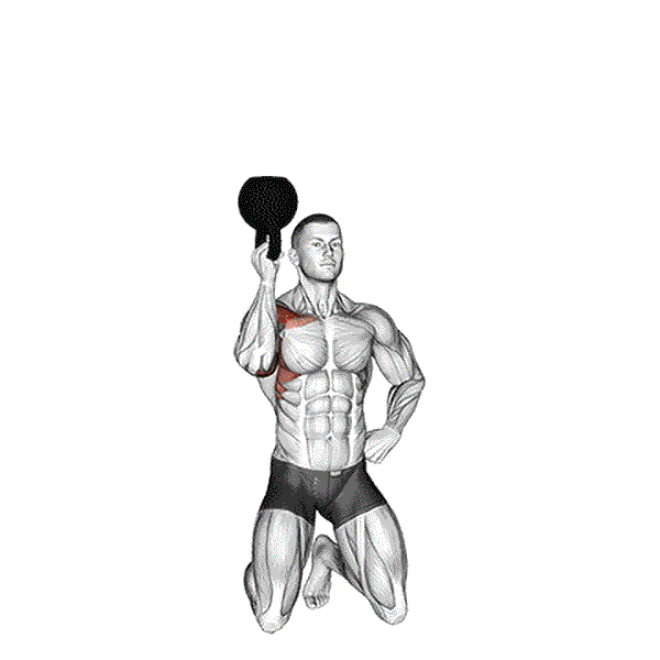 Tall Kneeling One Arm Kettlebell Press