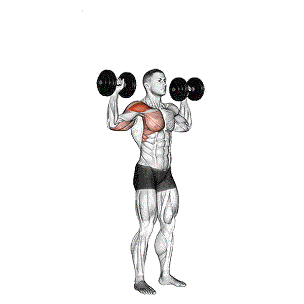Standing Alternating Dumbbell Shoulder Press