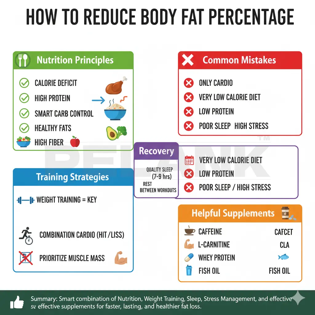 Body Fat Percentage Calculator 13 How do we reduce body fat percentage?