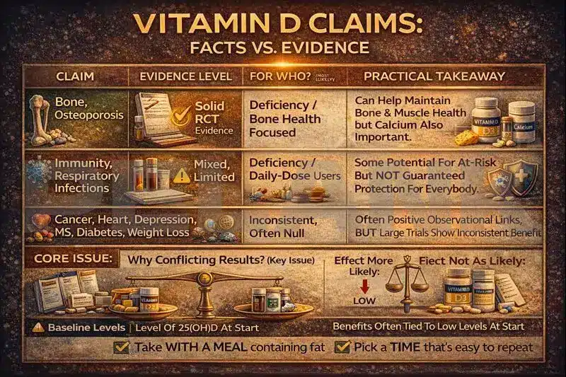 Claimed Benefits of Vitamin D
