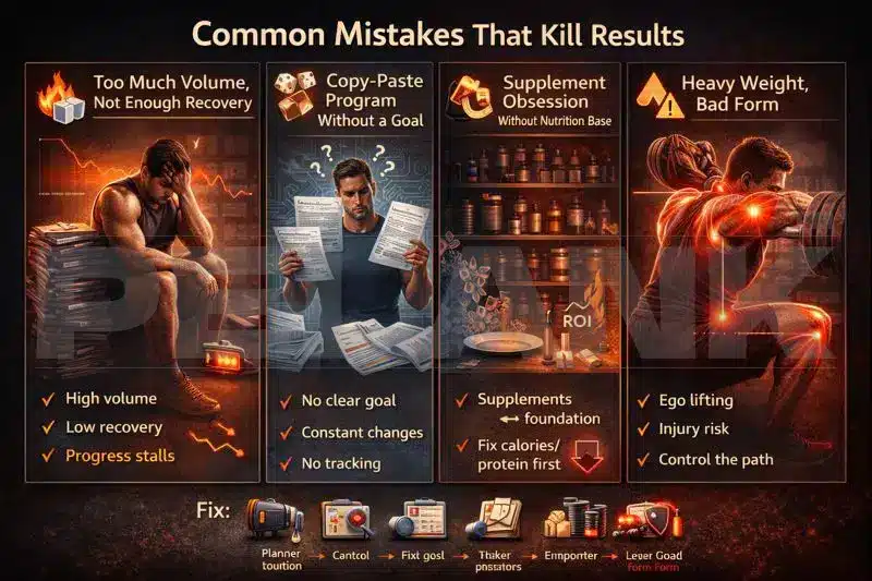 Common mistakes in bodybuilding