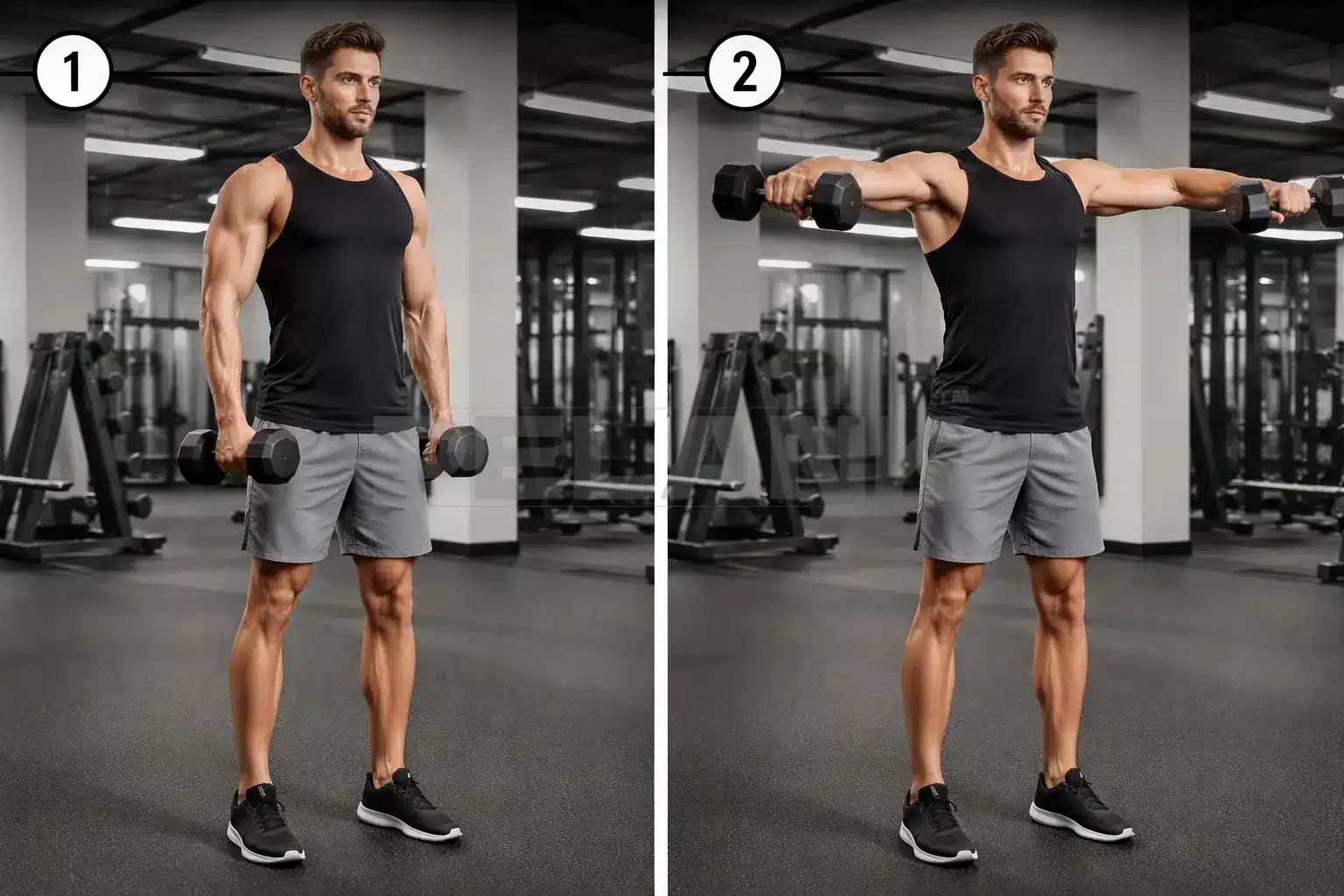 Standing Dumbbell Lateral Raise 3 Standing Dumbbell Lateral Raise