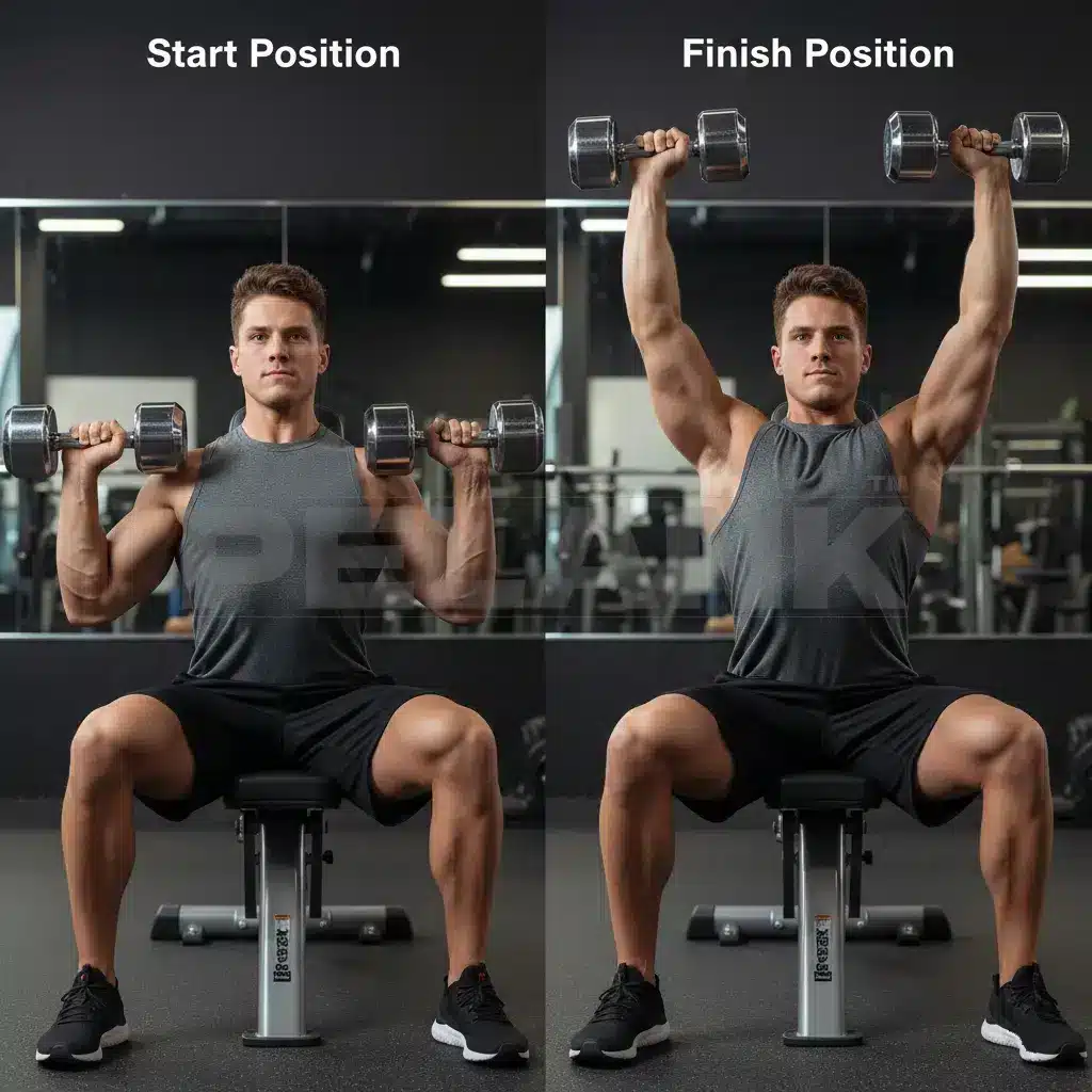 Seated Dumbbell Shoulder Press 2 Seated Dumbbell Shoulder Press