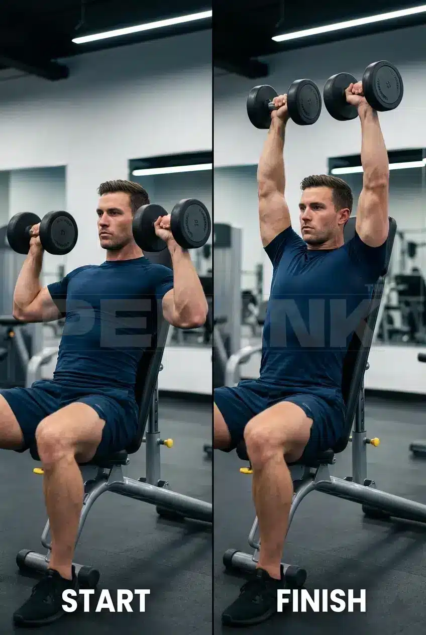 Seated Dumbbell Shoulder Press 3 Seated Dumbbell Shoulder Press