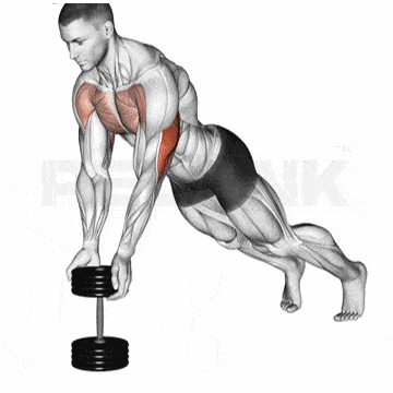 Arm Circles 8 Close-Grip Dumbbell Push-Up