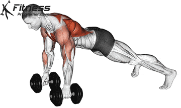 Leaning Cable Lateral Raise 11 Push-Up to Renegade Row